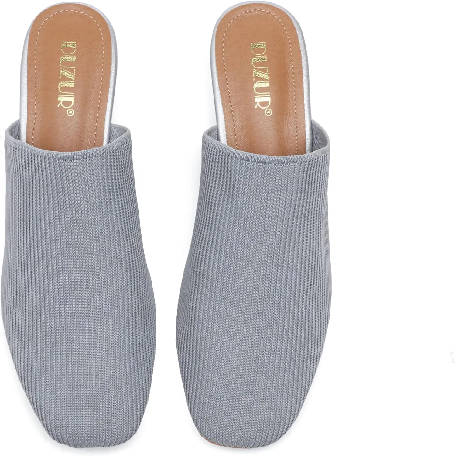 Womens Stacked Heel Wedges Knitted Heeled Mules,Ladies High Heel Slip on Comfortable Trendy Dressy Casual Fancy Holiday Going Out Everyday Crochet Elegant Shoe