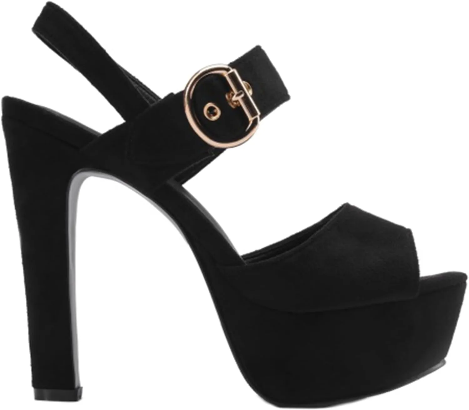 Women's Suede Ankle Strap Platform Heeled Sandals Fashion Sexy Open Toe Stiletto Dress Sandals Prom Wedding Evening Party High Heels