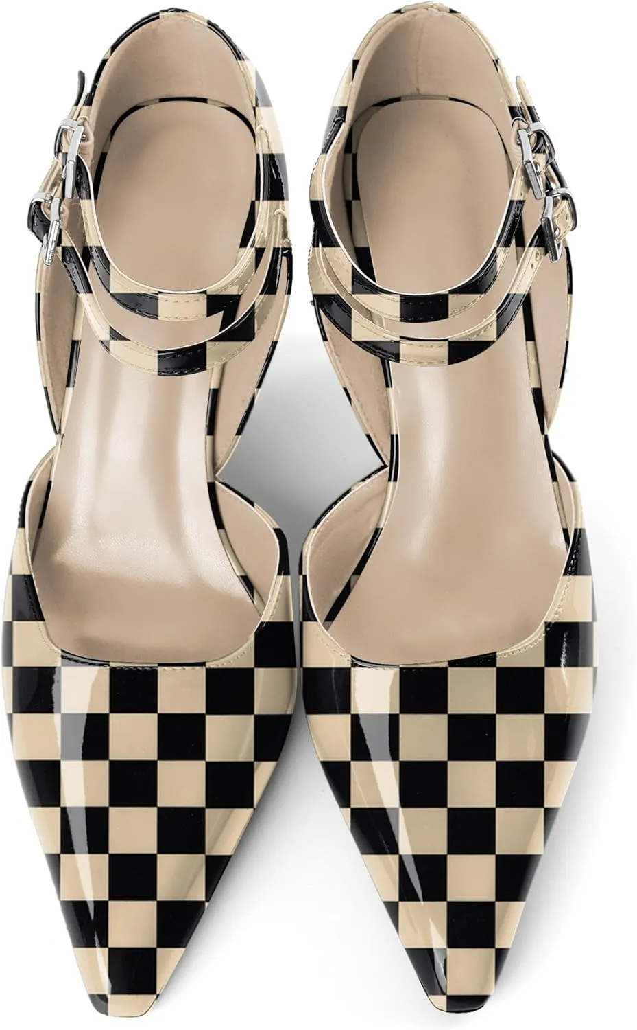 Women's Wedge Heel Pumps High Heel Pumps Stylish Pointed Toe Heels for Women Comfortable Wedge Heels Office Dressy 3.4 Inch Mary Jane Shoes