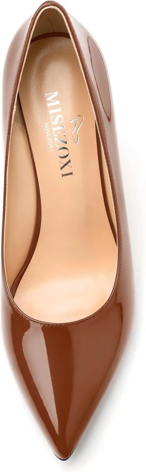 Womens Wedge Heel Pumps Shoes, Pointed Toe High Heel Dress Shoes for Women 3.3"