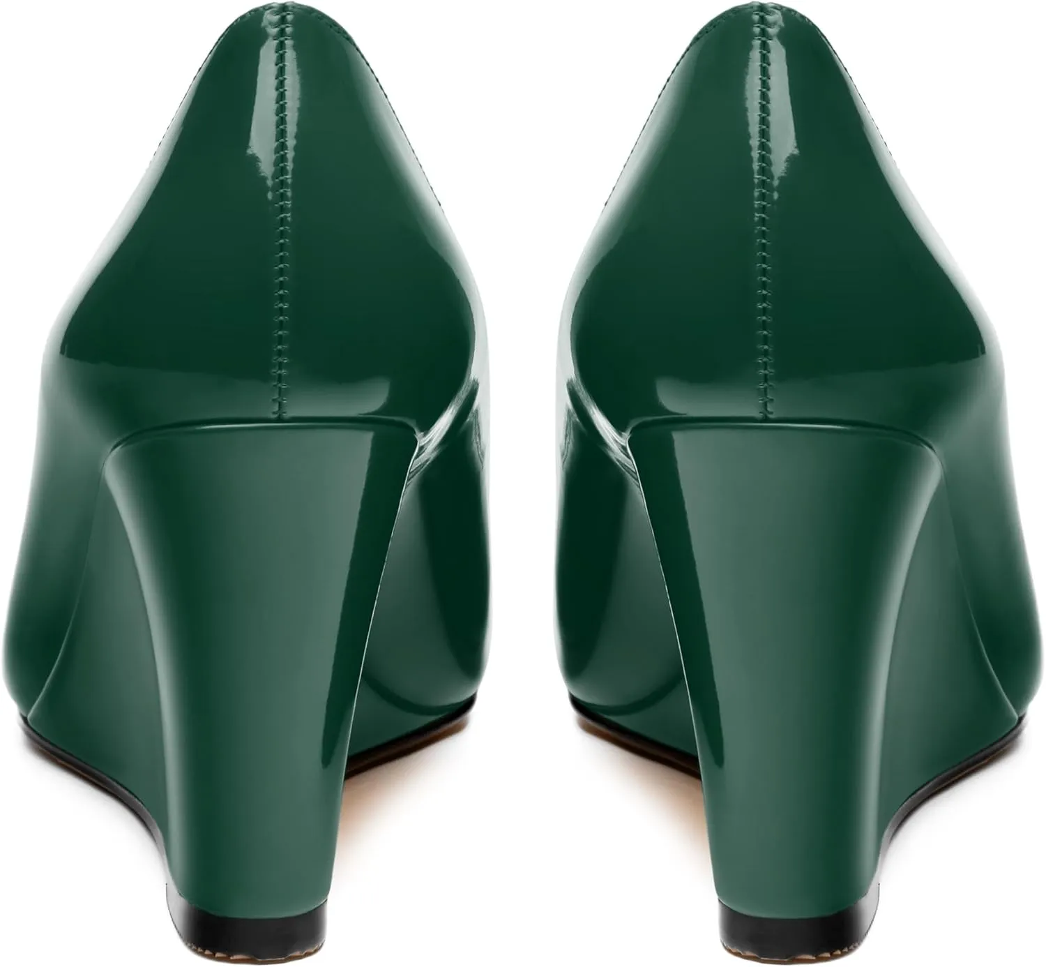 Womens Wedge Heel Pumps Shoes, Pointed Toe High Heel Dress Shoes for Women 3.3"
