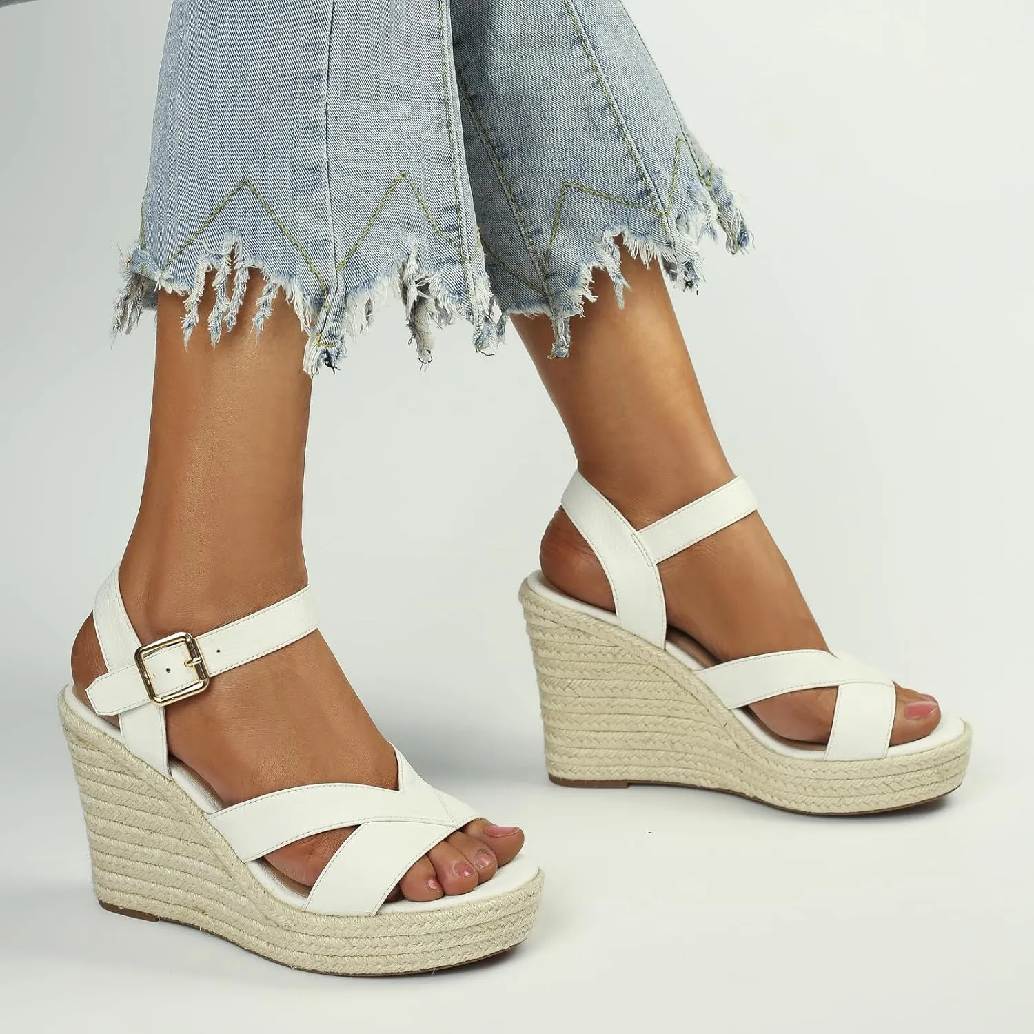 Women's Wedges Sandals Platform Open Toe Espadrille Sandals