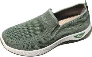 Women's Woven Orthopedic Breathable Soft Shoes Go Walk Slip on Shoes Diabetic Foam Shoes Hands Free Slip on Sneakers with Arch Support for Women