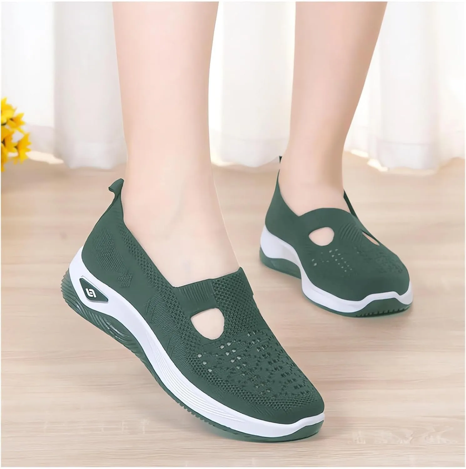 Women's Woven Orthopedic Breathable Soft Shoes Go Walking Slip on Diabetic Foam Shoes Sneakers,Women's Woven Breathable Soft Sole Shoes Sneakers
