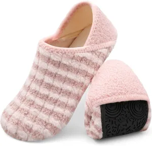 XIHALOOK House Slippers for Women Men Cozy Sock Shoes with Soft Rubber Sole Slip On for Indoor/Outdoor