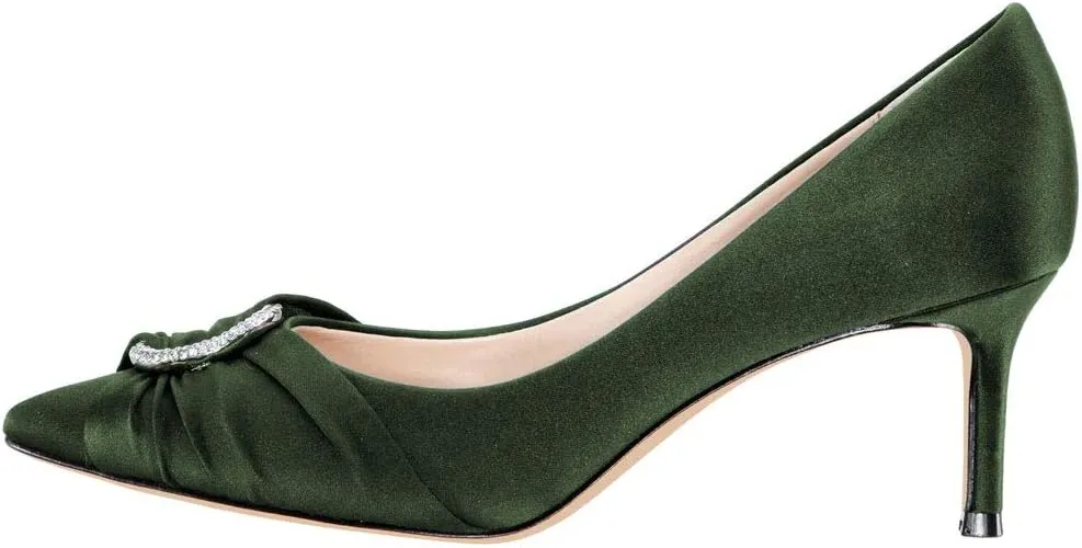 XYD Women Elegant Pointed Closed Toe Pumps Slip On High Heels Stiletto Patent Leather Slide Sandals Ladies Girls Wedding Prom Party Evening Office Dress Shoes