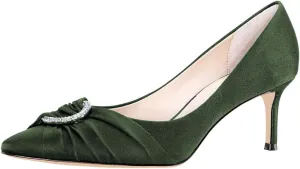 XYD Women Elegant Pointed Closed Toe Pumps Slip On High Heels Stiletto Patent Leather Slide Sandals Ladies Girls Wedding Prom Party Evening Office Dress Shoes