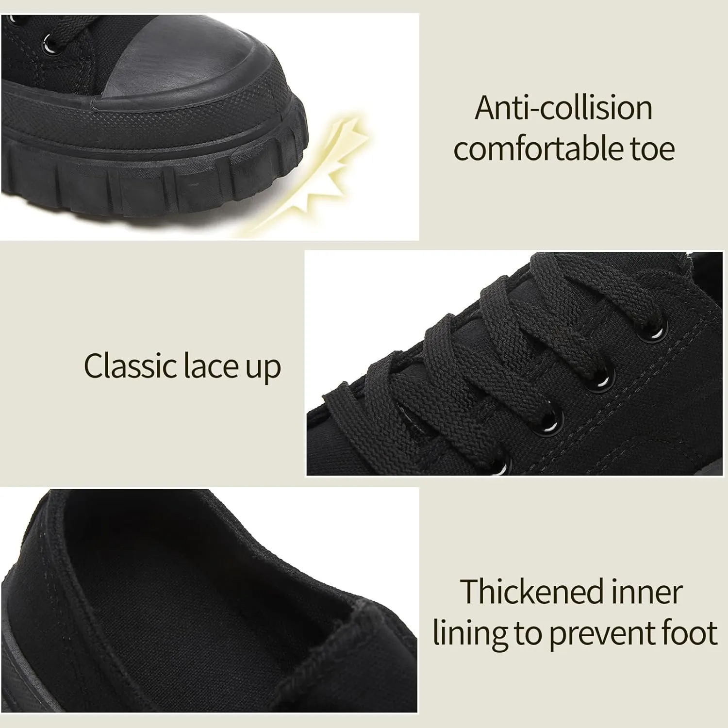 yageyan Womens Platform Sneakers Canvas Shoes for Women White Low Top Classic Casual Tennis Shoes