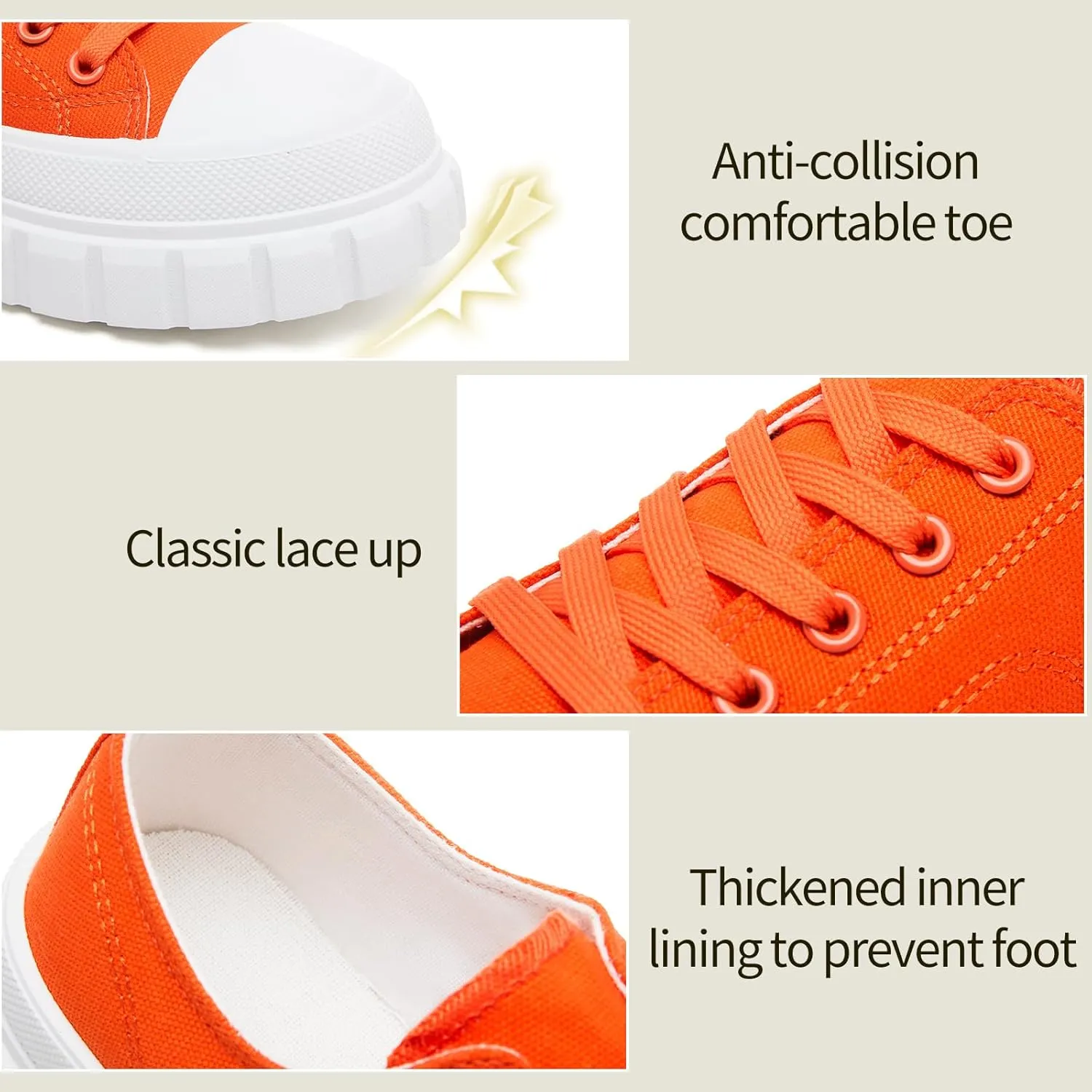 yageyan Womens Platform Sneakers Canvas Shoes for Women White Low Top Classic Casual Tennis Shoes