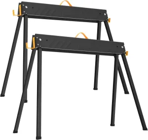 YITAHOME Folding Saw Horses 2 Pack, Portable Saw Horses Table 2200 Lbs Load Capacity with 2x4 Support Legs, Workhorse Pair for Carpenters, Woodworking, Contractors