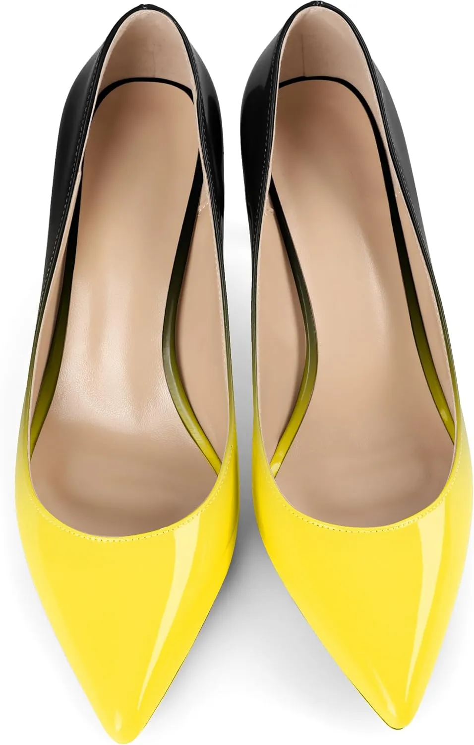 YODEKS Women's Pointed Toe High Heel Pumps Slip On Elegant Stiletto Heel Dress Shoes