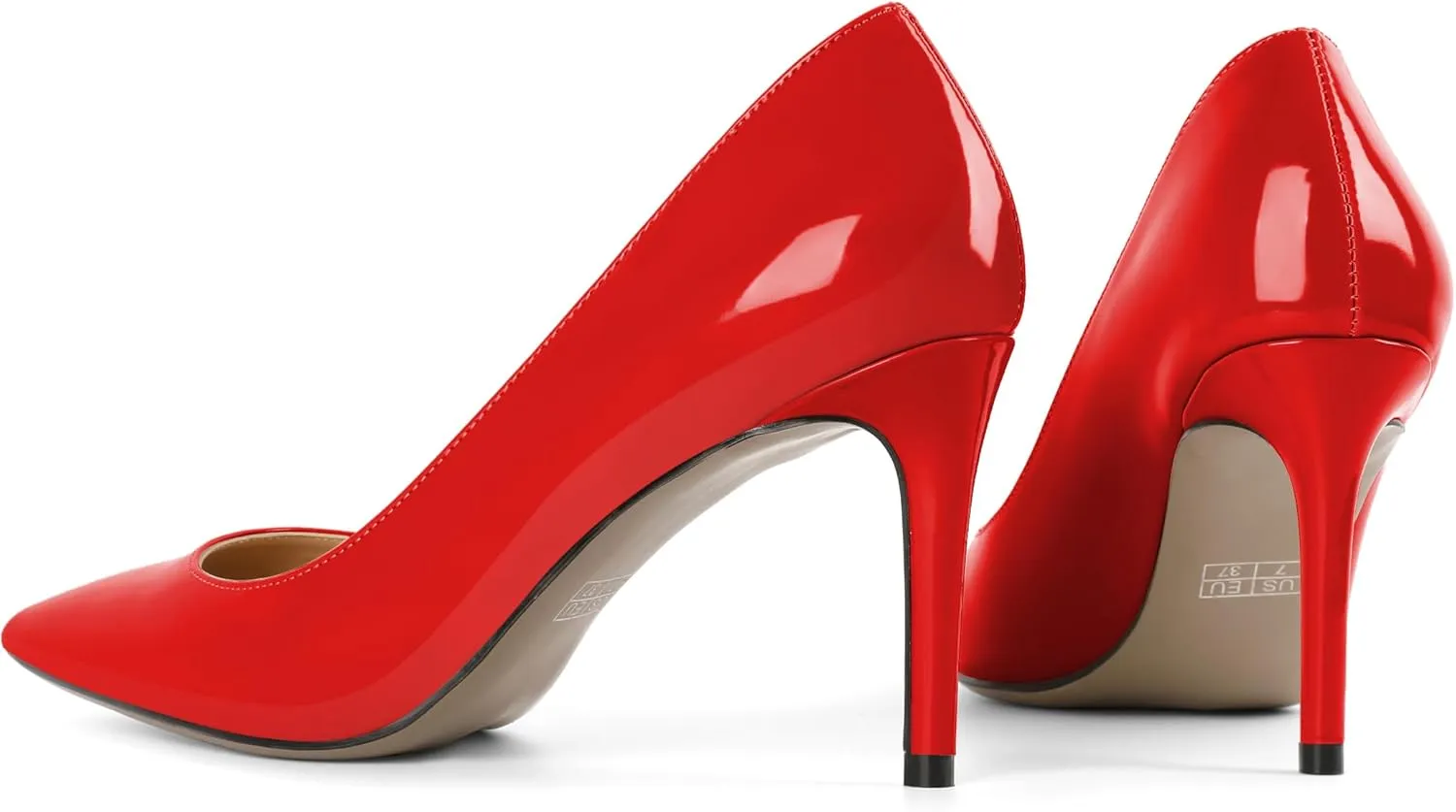 YODEKS Women's Pointed Toe High Heel Pumps Slip On Elegant Stiletto Heel Dress Shoes