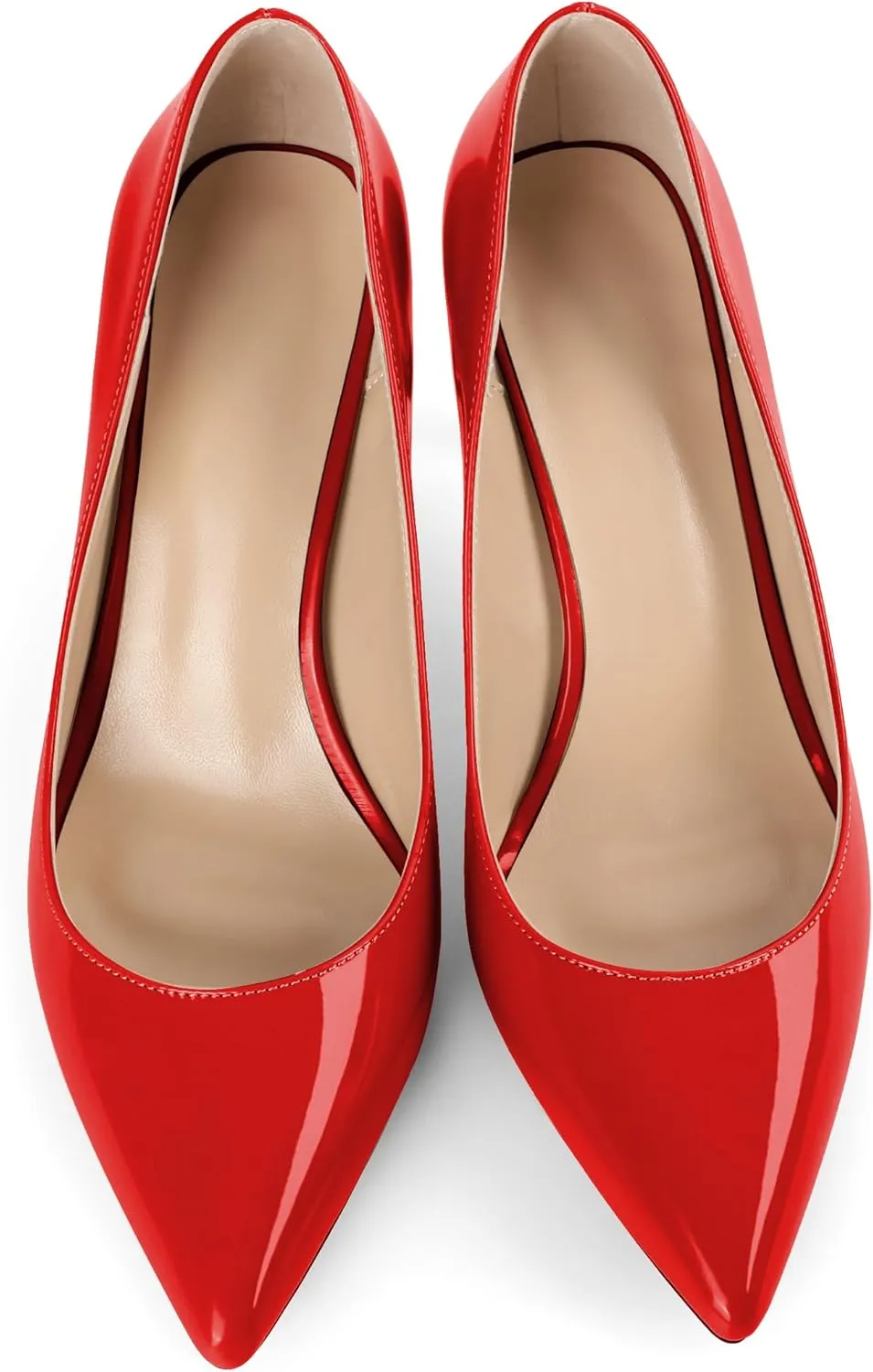 YODEKS Women's Pointed Toe High Heel Pumps Slip On Elegant Stiletto Heel Dress Shoes