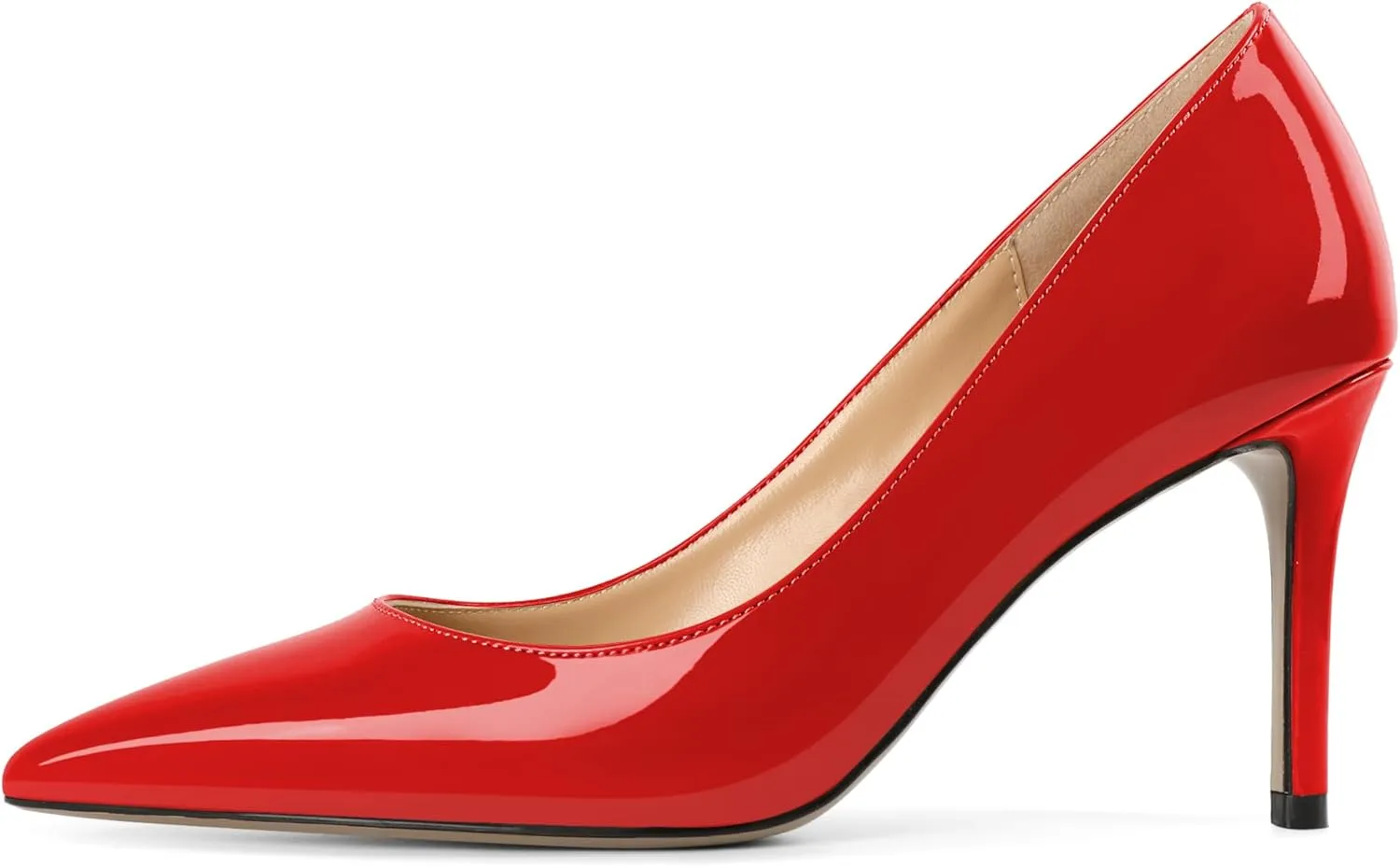 YODEKS Women's Pointed Toe High Heel Pumps Slip On Elegant Stiletto Heel Dress Shoes