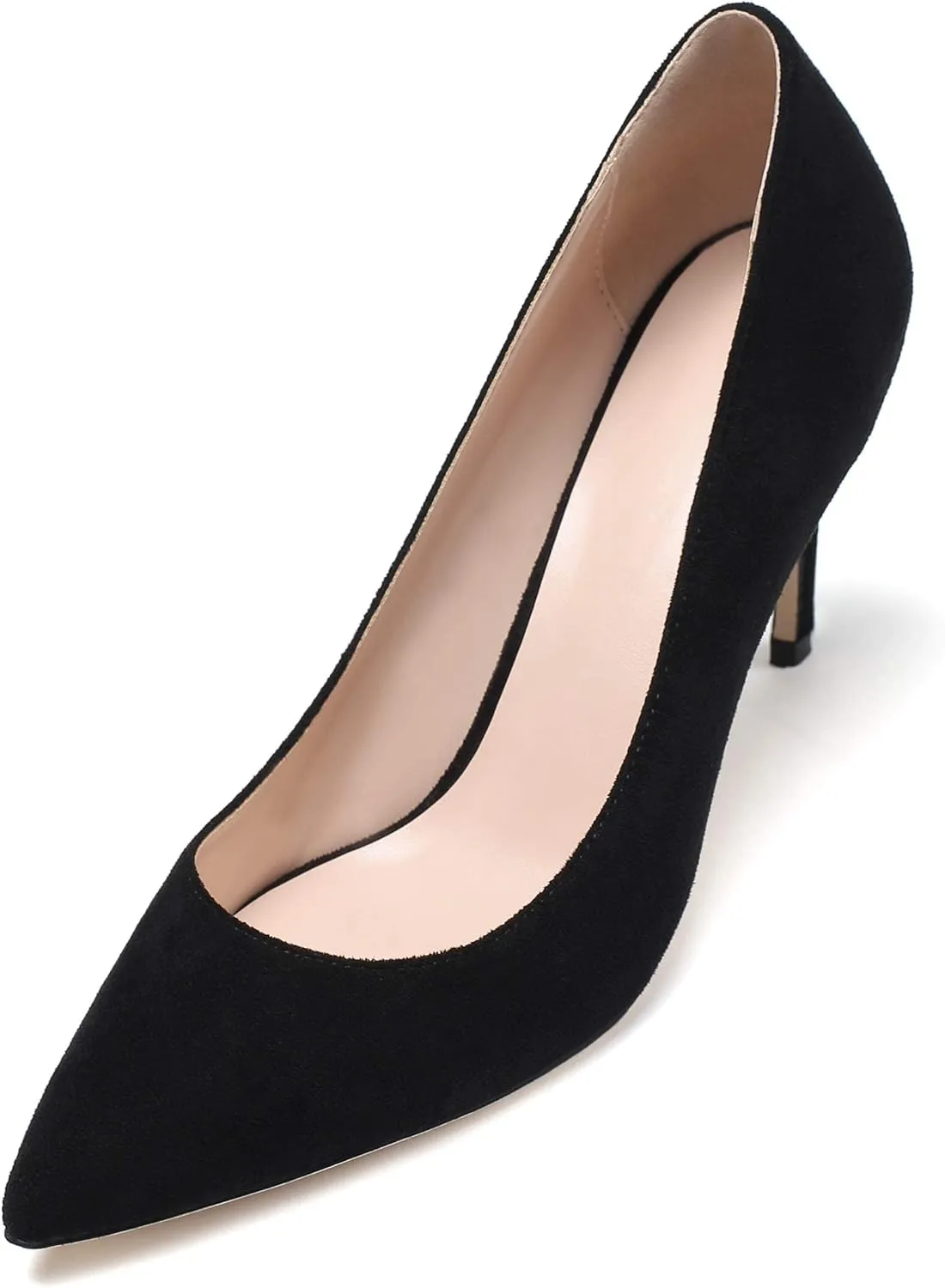 YODEKS Women's Pointed Toe High Heel Pumps Slip On Elegant Stiletto Heel Dress Shoes