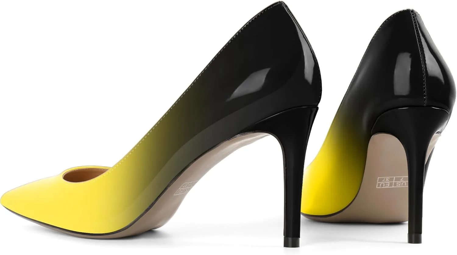 YODEKS Women's Pointed Toe High Heel Pumps Slip On Elegant Stiletto Heel Dress Shoes