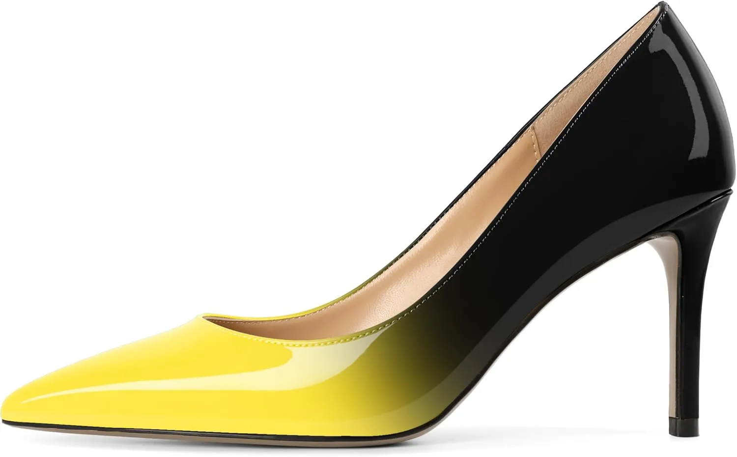 YODEKS Women's Pointed Toe High Heel Pumps Slip On Elegant Stiletto Heel Dress Shoes