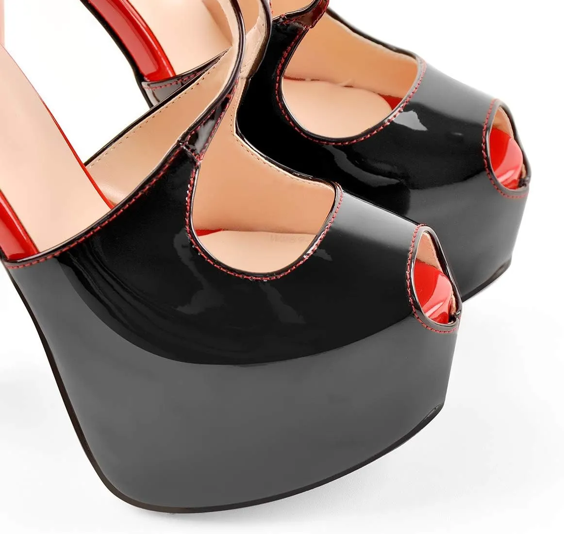 Yolkomo Platform Heels for Women Ankle Strap Stiletto High Heel Sandals