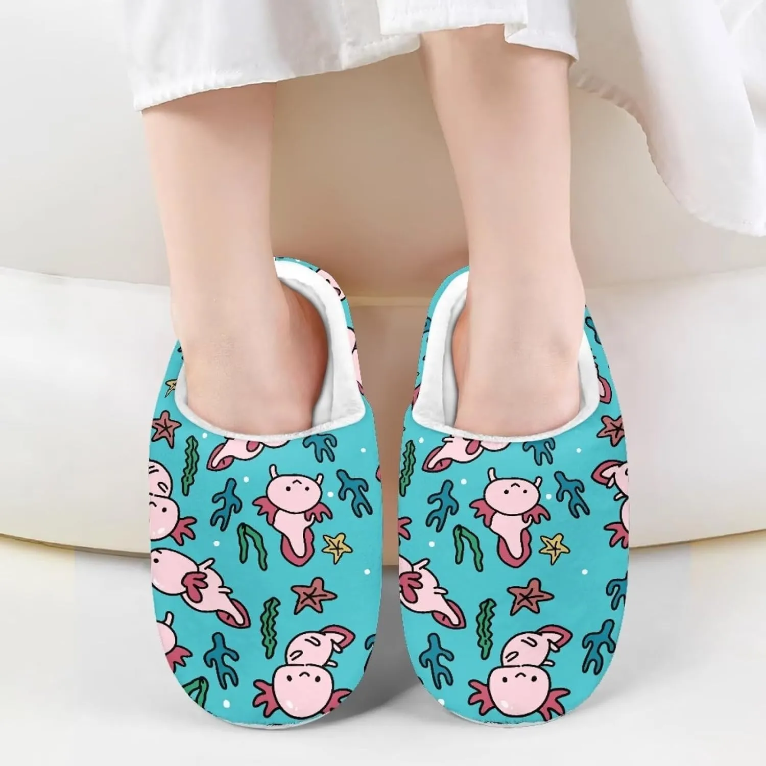 Ystardream Winter Fuzzy House Slippers With Arch Support for Girls Kids Toddlers