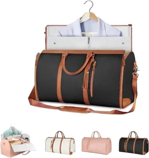 Zentotex Foldable Travel Bag, Large Capacity Hanging Clothes Travel Bag, Foldable Duffle Bag For Travel (Black)