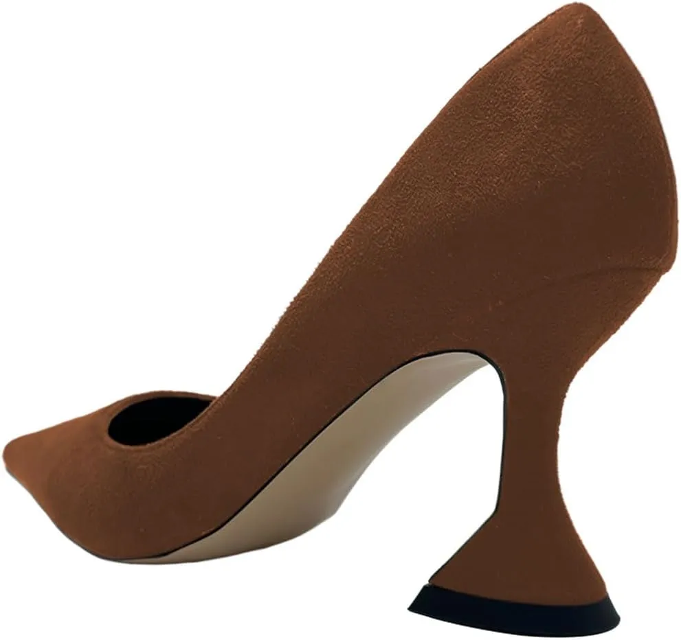 Zszszsu Women's Pointed Toe Pumps Elegant Stiletto High Heels Slip On Sexy Dress Party Formal Wedding Shoes Size 4-16 US